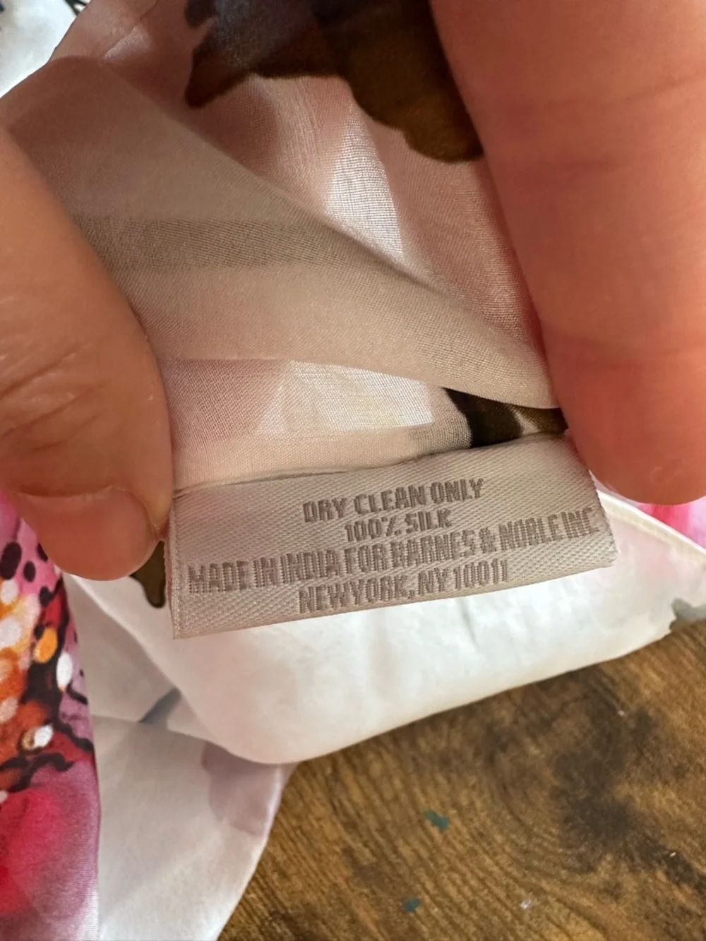 Punctuate Barnes & Noble 100% Silk Floral Scarf